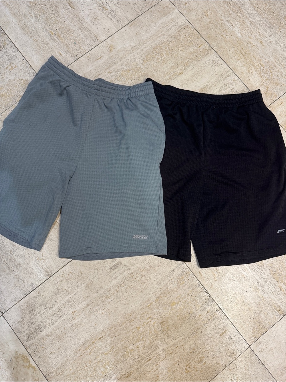 Amazon Essentials Men's Athletic Shorts in Black & Gray-2 Pairs